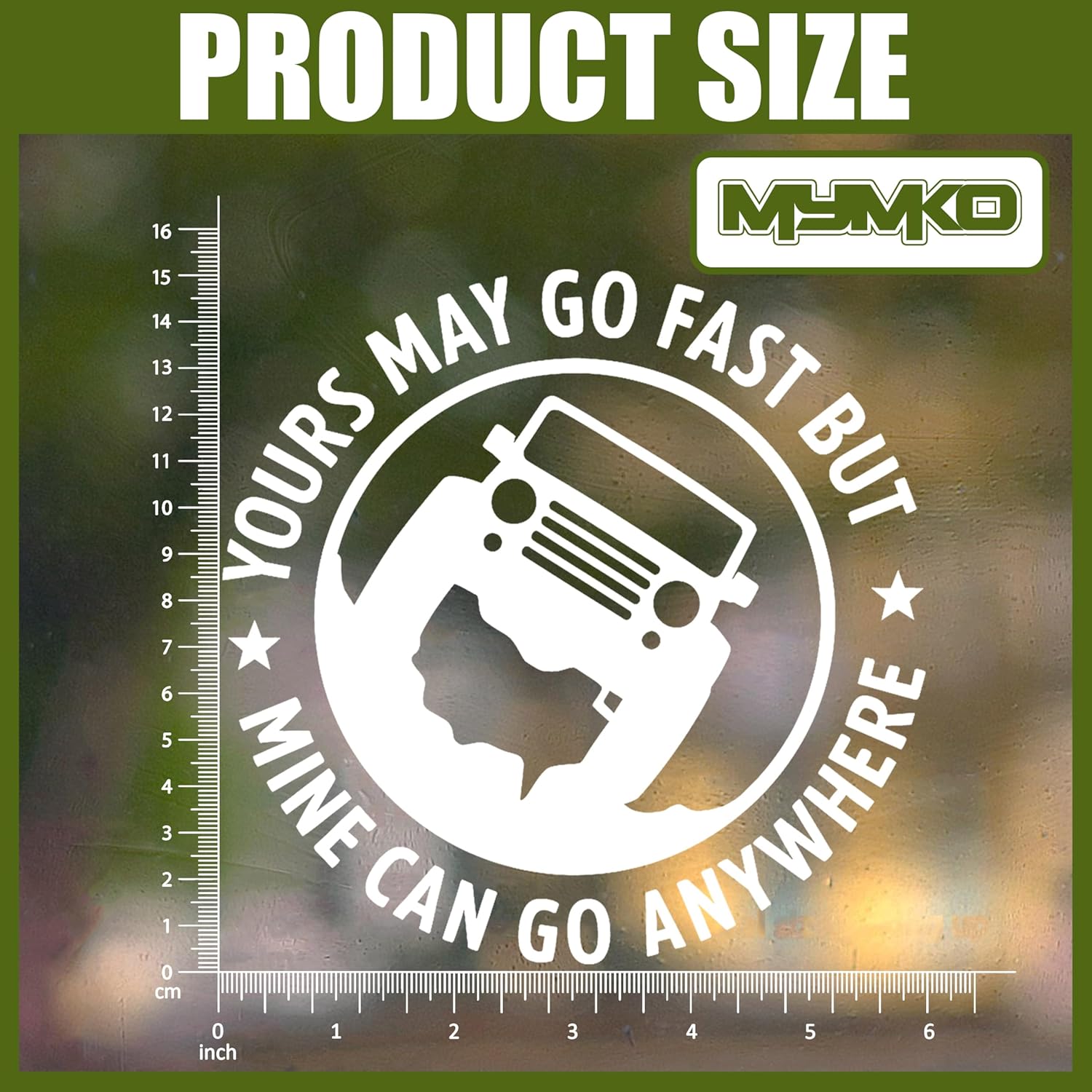 Yours May Go Fast But Mine Can Go Anywhere Decal, Car Window Decals, 6 Inches UV DTF Tranfer Car Stickers, Weatherproof Car Truck Window Bumper Sticker, Car Stickers and Decals for Women Men - Image 5