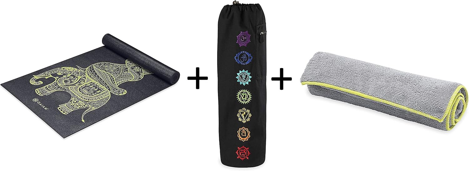 Gaiam Bundle of 3 Yoga Mat TopLoading Yoga Mat Bags Yoga