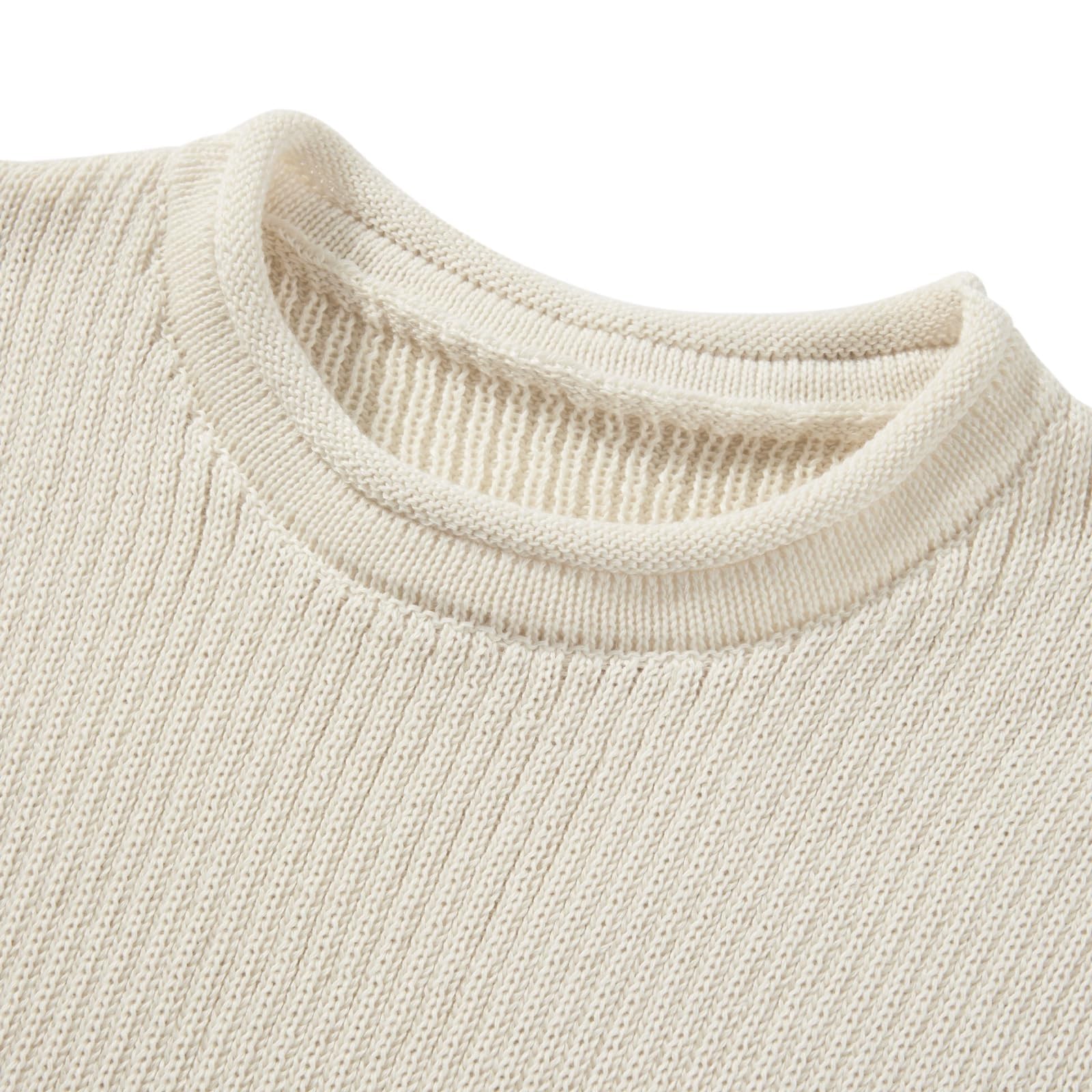 Y2K Pull tricoté sans manches à col rond côtelé pour femme Coupe ample Gilet court nu en tricot sexy sans manches Streetwear