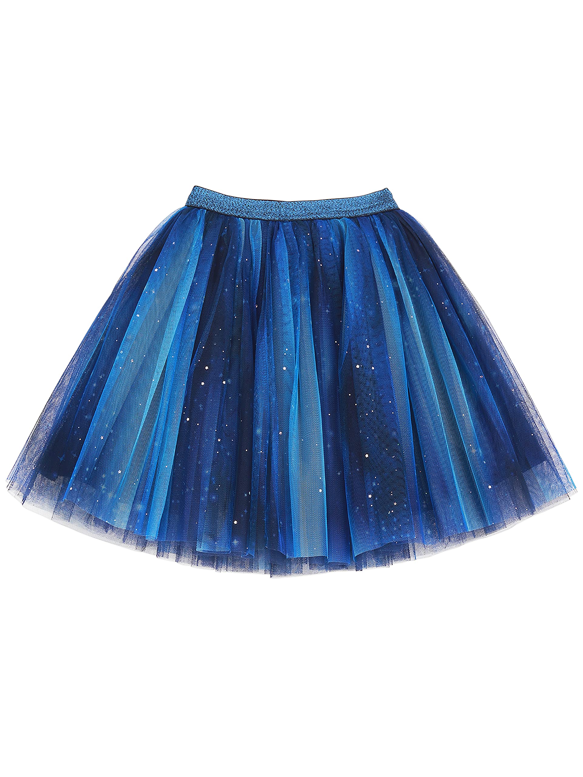 Bebé Niñas Pequeñas Niñas Tutu Falda Cielo Estrellado Lentejuelas Princesa Falda Mini Falda Tulle Falda Ballet con Cintura Elástica Encantadora Moda para 2-10 años