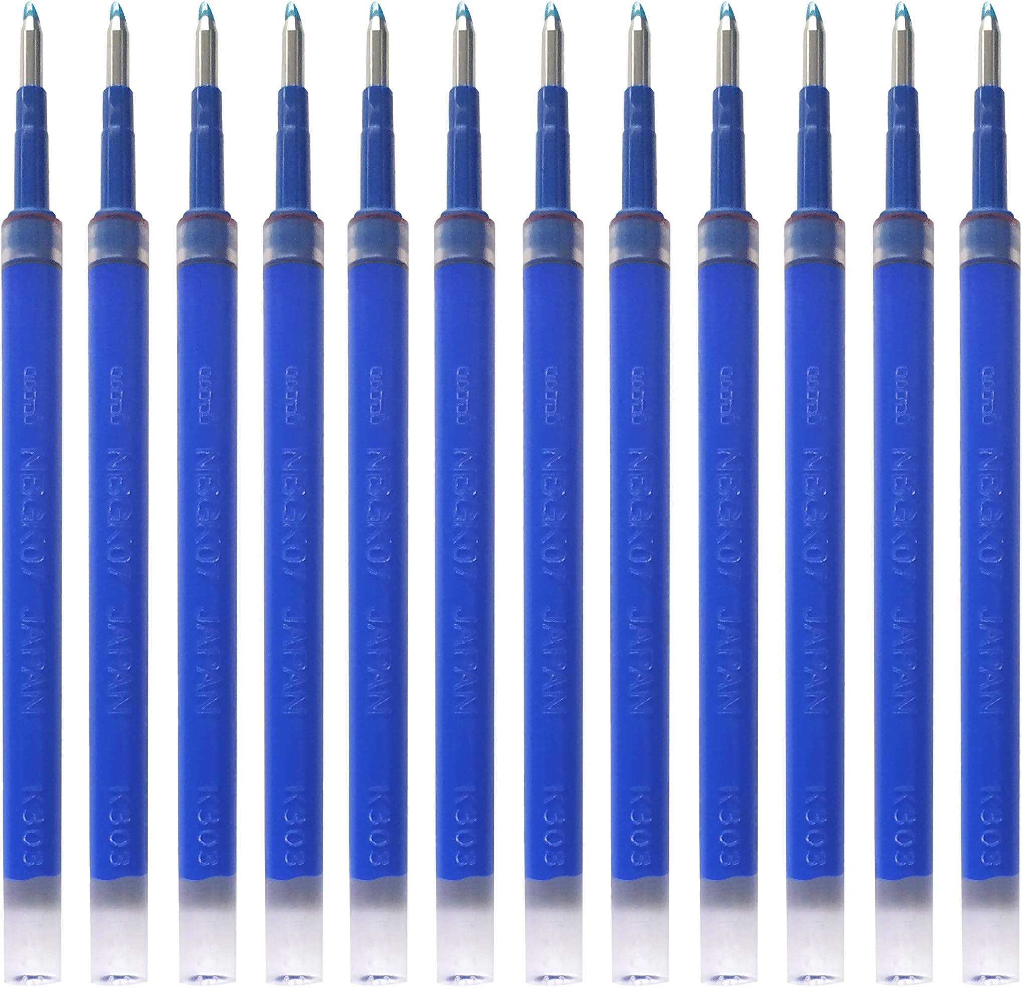uni-Ball NBGK-07 0.7mm Gel Pen Refill | Usable for Click Gel | Blue Ink, Pack of 12