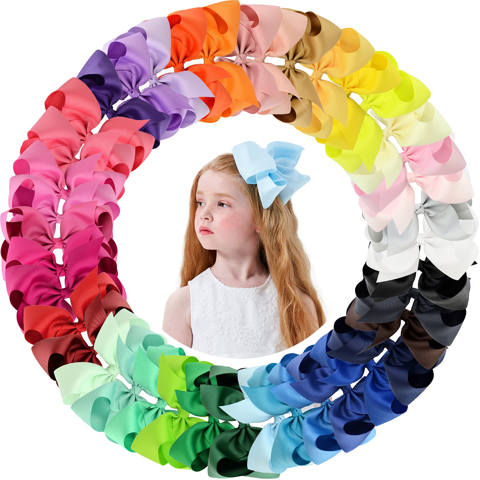Fermagli per capelli grandi per ragazze e bambine, accessori per capelli per bambine 4-6 (40 pezzi/15,2 cm)