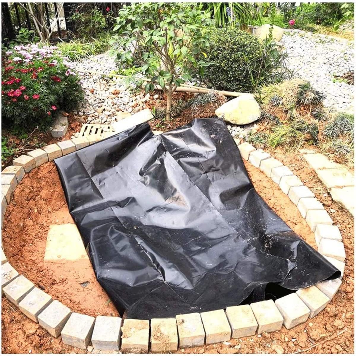 HDPE Pond Liner, 3 x 9.8 Ft Pond Skins Small Fish Pond Liners 6.5 x 9.8 Ft PVC Fish Pond Skins 13 x 13Ft Impermeable Film for Fountains, Waterfall & Water Gardens EasyCutting (Size : 7x7m(23x23ft))