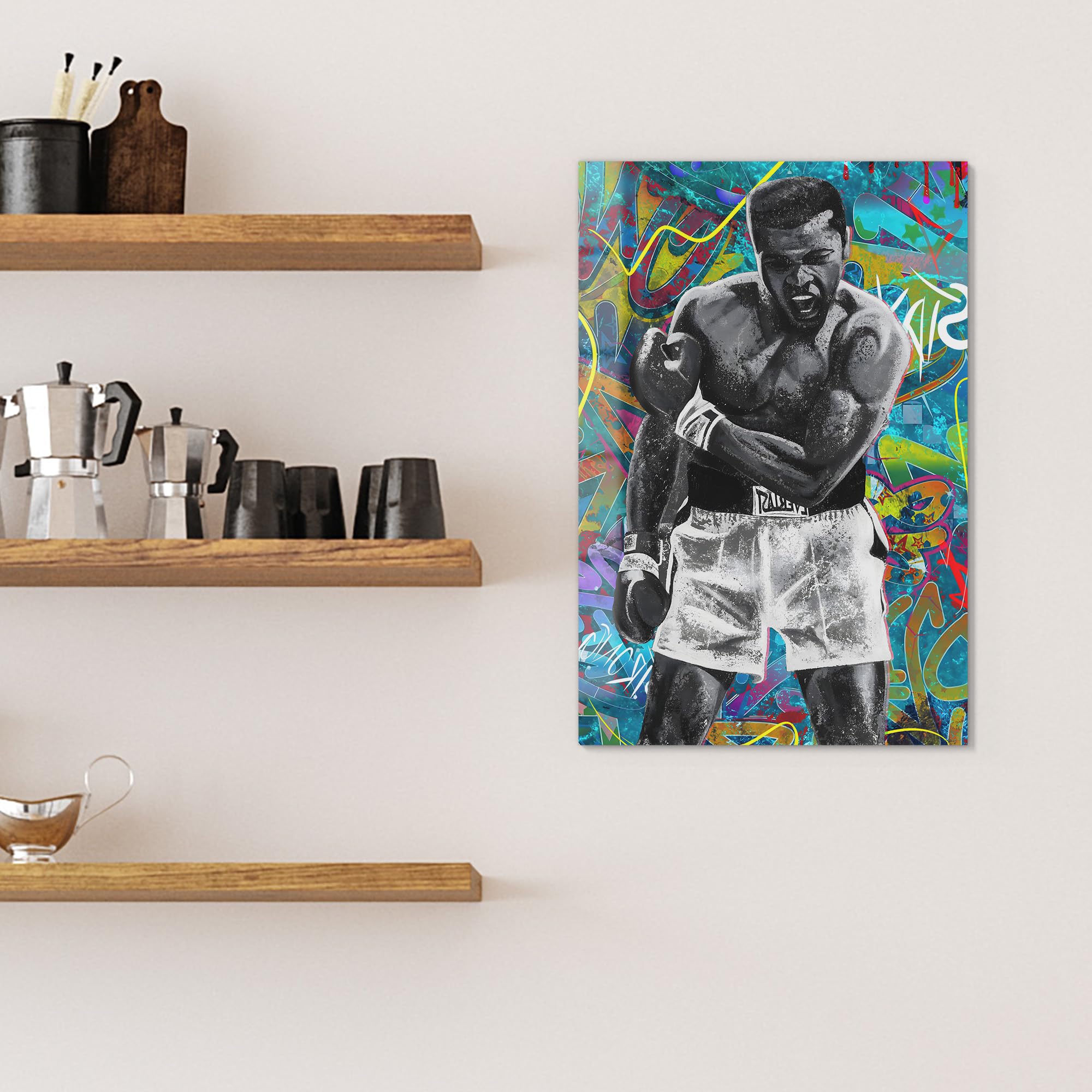 DEQOART Glas-Magnettafel | 40x60 cm cm groß | Motiv Kampfgeist in Farbe | Memo-Board aus Glas | Magnetboard inkl. Magnete, Stift & Tuch für Küche & Büro | Tafel magnetisch & beschreibbar