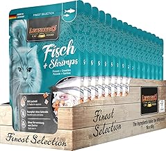 Leonardo Food Fresh Bag [16 x 85 g Fish + Shrimp] | Wet Food Grain Free for Cats | Complete Wet Food in Single Portion Bag