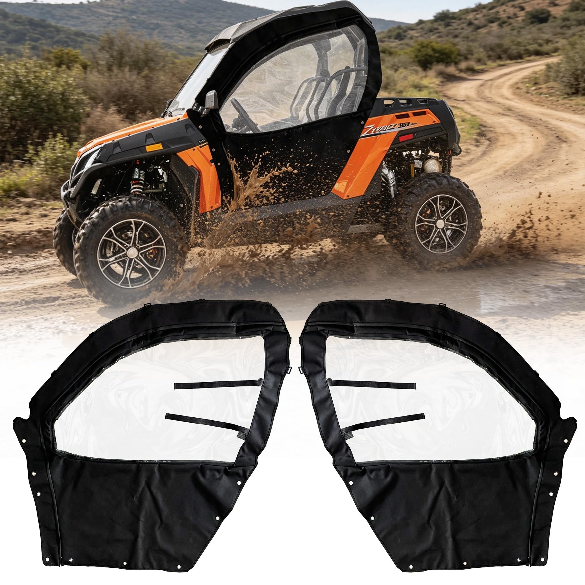 Francois(中古品) Amazon.com: CFMOTO Zforce 500 800 Doors with Zipper,Double-Layer