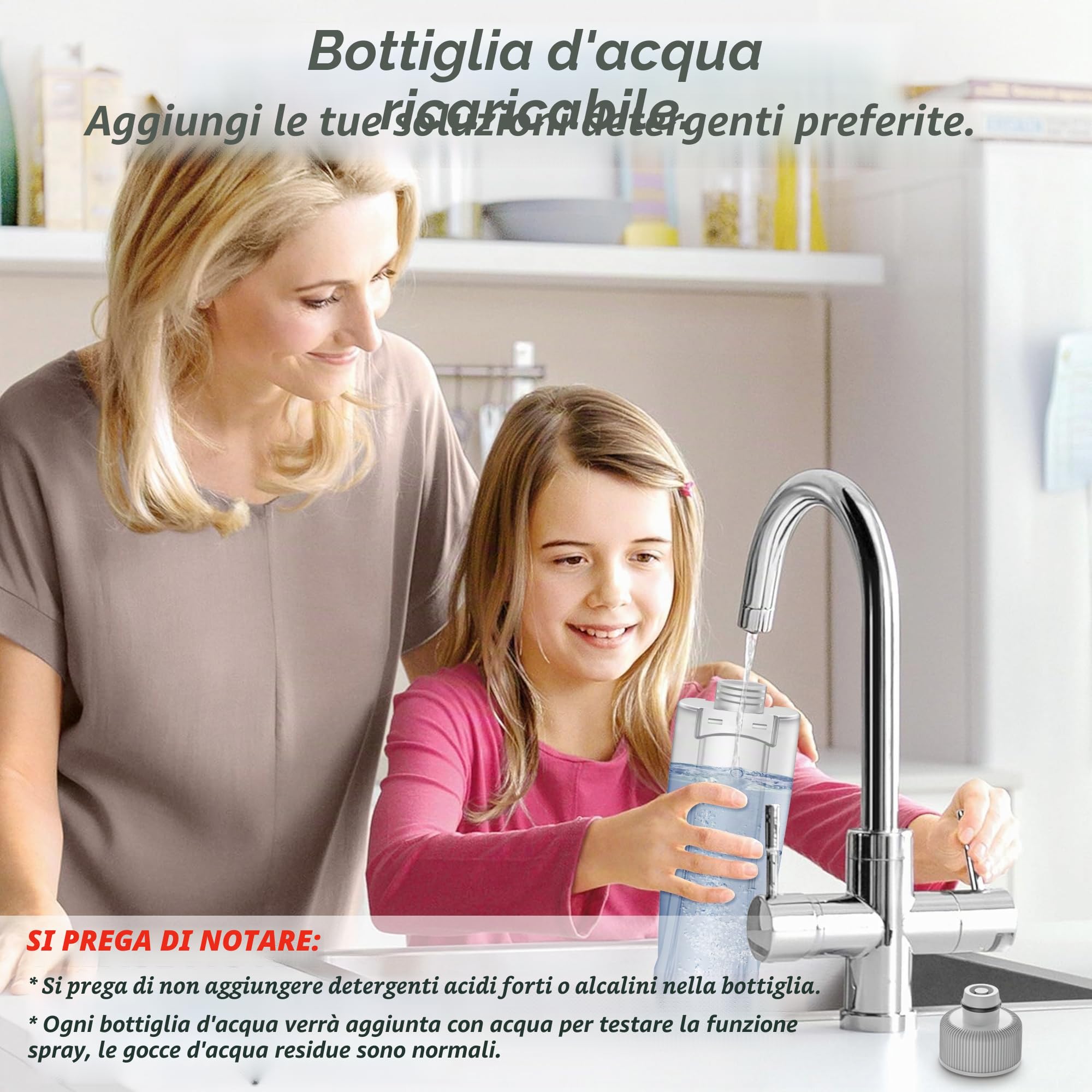 MANGOTIME Scopa Lavapavimenti a Spruzzo Mocio Lavapavimenti Scopa Lavapavimento Spray Mop Lavapavimenti Microfibra Mop Pavimenti Professionale con 4 Pad Lavabili e 1 flacone Ricaricabile