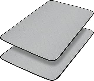 Washable Pee Pads for Dogs, Pee Pads Waterproof Potty Training Pad for Dogs, 89.5 * 59.2cm(34.5"x23"), Rusableable Pee Pads Non-Slip Pee Pad Suitable for Puppies and Cats,Grey 2 Pack
