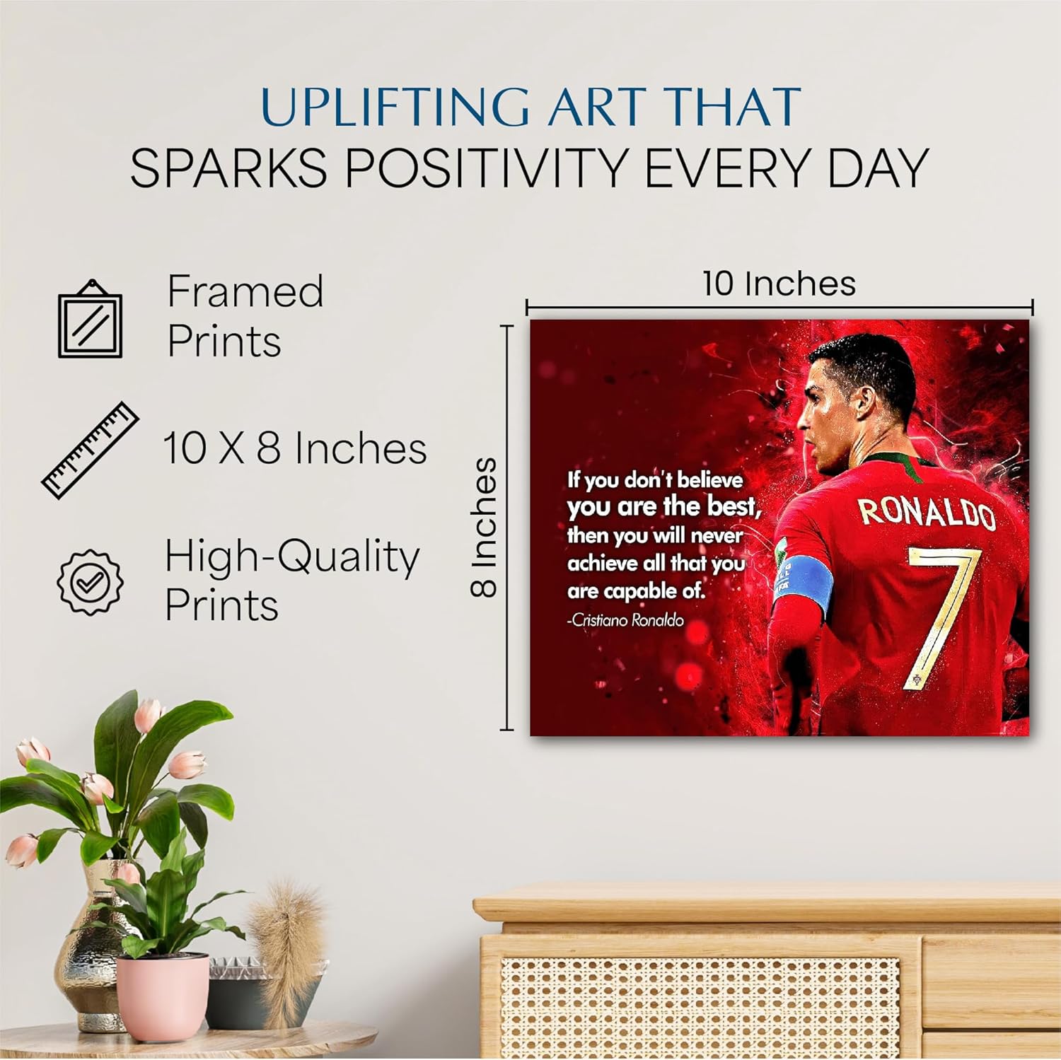 “If You Don’t Believe” – Motivational Sports Quote Wall Art – 8x10 Black Framed Inspirational Poster for Home, Office, Gym, or Classroom Decor