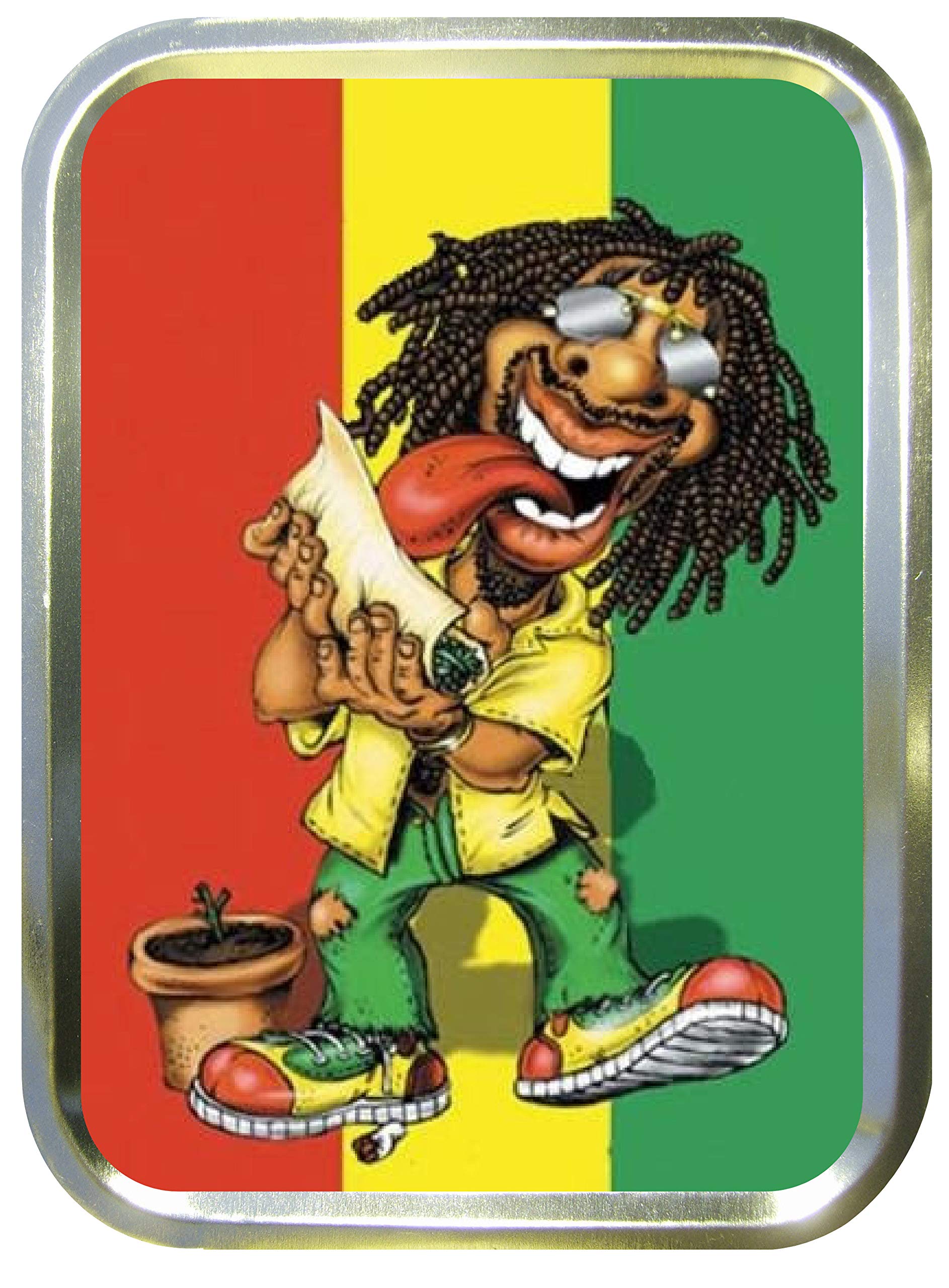 Teez Gold Rasta Skin 2Oz Tobacco Tin