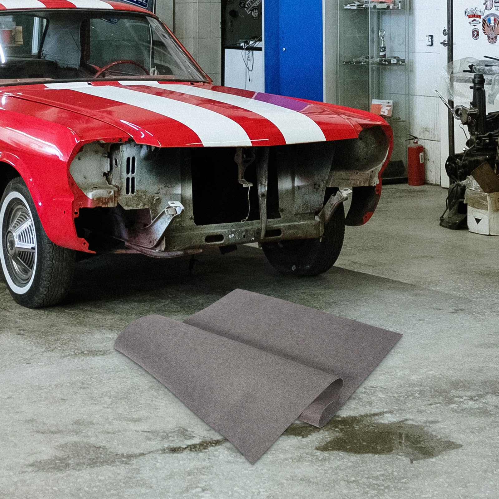 Filzmatte Ölauffangmatte Garage rutschfeste Auto Reparaturmatte Groß Rollbar Langlebig für Werkstatt und Keller