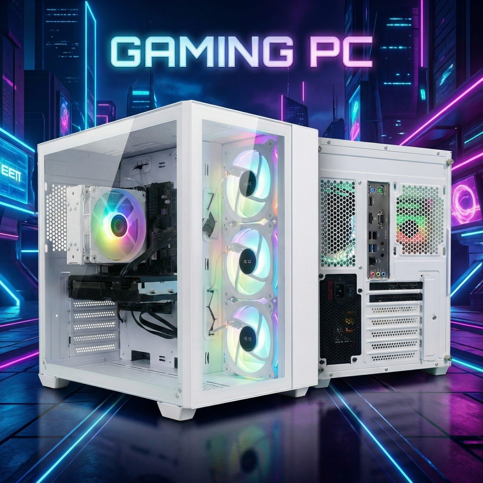 STGsivir Gaming PC, GeForce RTX 3060 12GB GDDR6,Core i7 bis zu 3.9Ghz,16GB DDR,1TB SSD,WLAN 6,BT 5.0,RGB Lüfter x3,Windows11 Pro,Gamer PC Computer Desktop