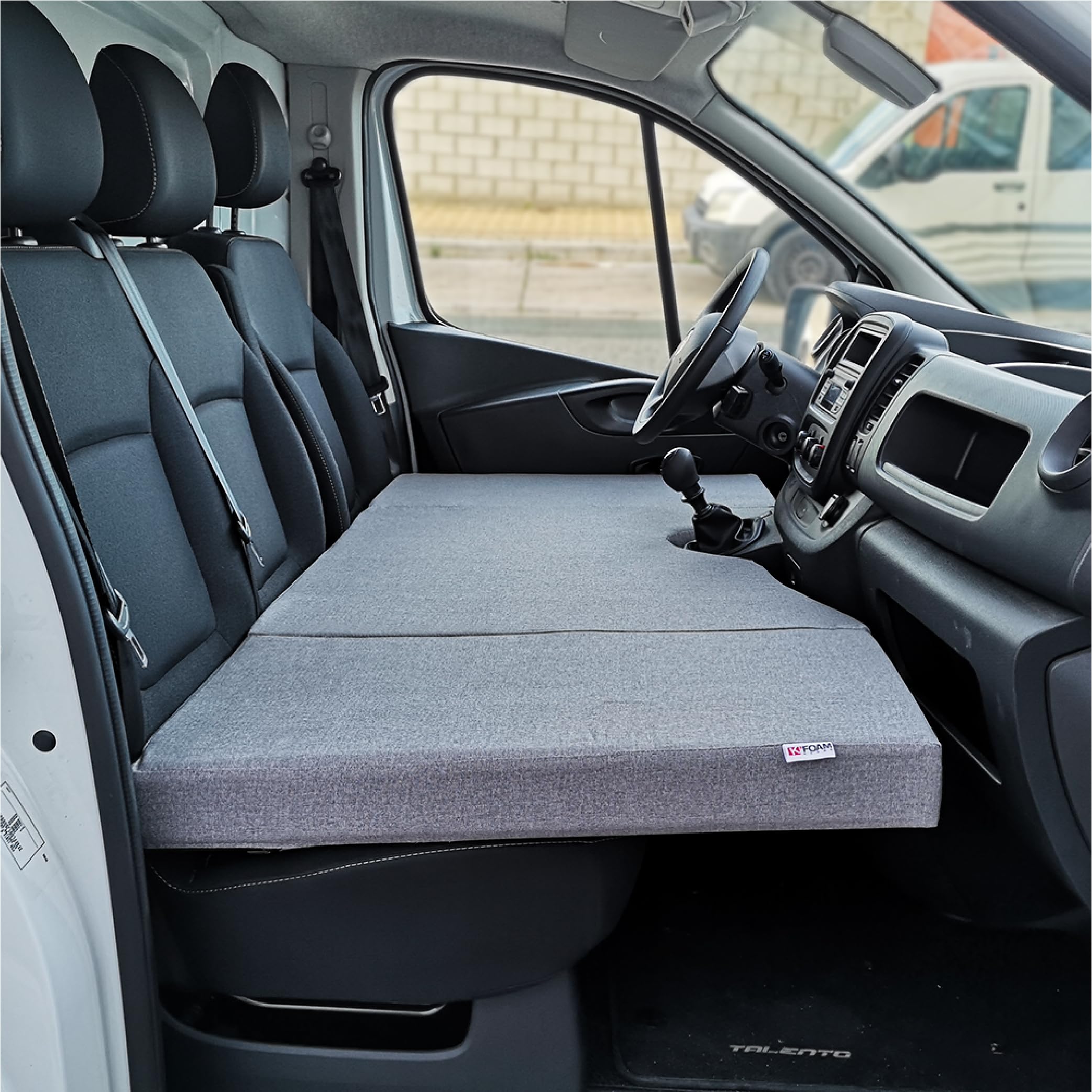 Cama Delantera para Renault Trafic, Opel Vivaro, Nissan Primastar y Fiat Talento (2002-2024), Gris