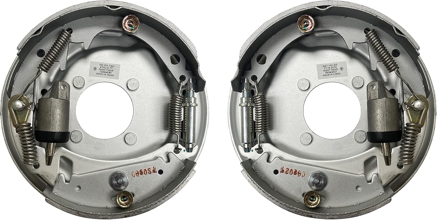 Trailer Brakes - 1 Pair 10" x 2-1/4" Hydraulic Marine Trailer Brakes, Boat Trailer Brake Kit - Boat Trailers Parts, Marine Trailer Parts, Boat Trailer Axles, 3500 lb Trailer Axle Kit