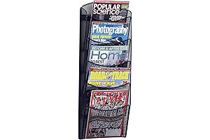 Safco 5-Pocket Wall Mount Magazine Rack: Declutter Your Space with Style