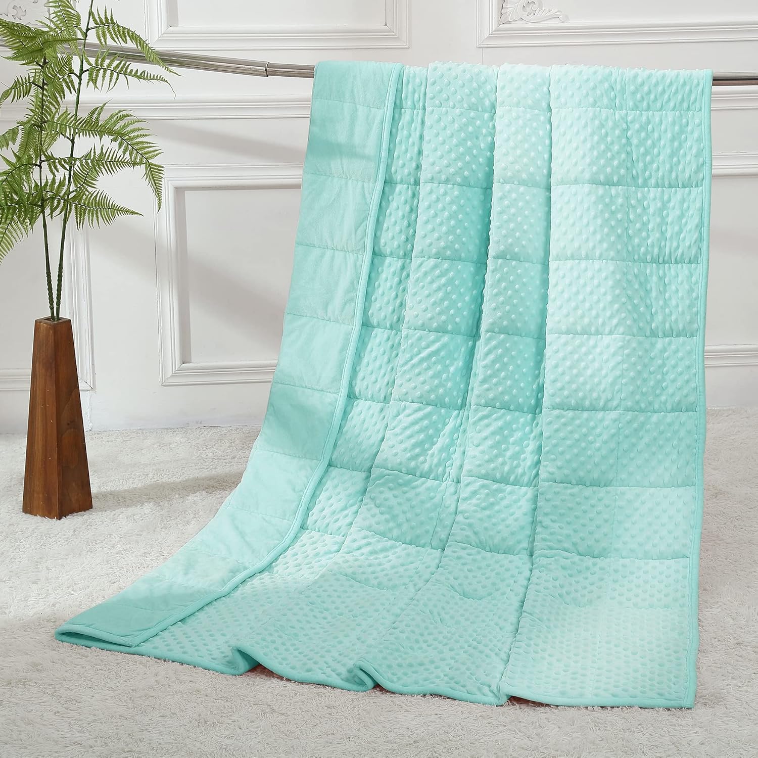 Alomidds Weighted Blanket (48″x72″,15lbs Twin Size – Teal), Weighted Blankets for Adults, Cooling Breathable Soft and Comfort Minky, Heavy Blanket Microfiber Material with Glass Beads Alomidds Weighted Blanket (48″x72″,15lbs Twin Size – Teal), Weighted Blankets for Adults, Cooling Breathable Soft and Comfort Minky, Heavy Blanket Microfiber Material with Glass Beads