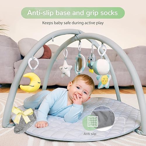 Miniatura 5 de Tapete suave y seguro para bebés de 0 a 18 meses, diseñada para durar, tapete de gimnasio de alta calidad para bebés, tapete de actividad