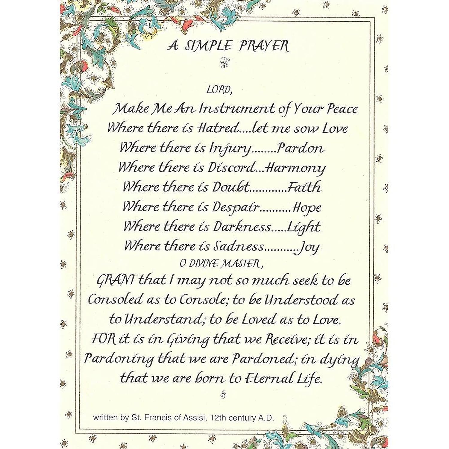 CafePress St. Francis/Pope Francis A Simple Prayer PEACE Spiral Bound Journal Notebook, Personal Diary, Lined      Office Product