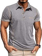 Polo Shirt Men's Short Sleeve Polo Shirt T-Shirts for Men Sport Summer Slim Fit Classics Button Placket M-3XL
