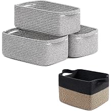 Goodpick Storage Basket for Shelves, Empty Gift Baskets, Rectangle Baskets for Organizing 3 Pack