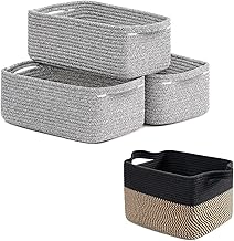 Goodpick Storage Basket for Shelves, Empty Gift Baskets, Rectangle Baskets for Organizing 3 Pack
