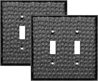 Monarch Abode 2-Gang Toggle Wall Plate, Hand Hammered Metal Switch Wall Plate, Decorative Light Switch Cover Plate for Electrical Outlet, Matte Black