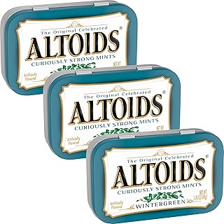 AltoidsWintergreen Curiously Strong Mints, 1.76 Ounce Each (3 Pack, 5.28 Ounce Total)