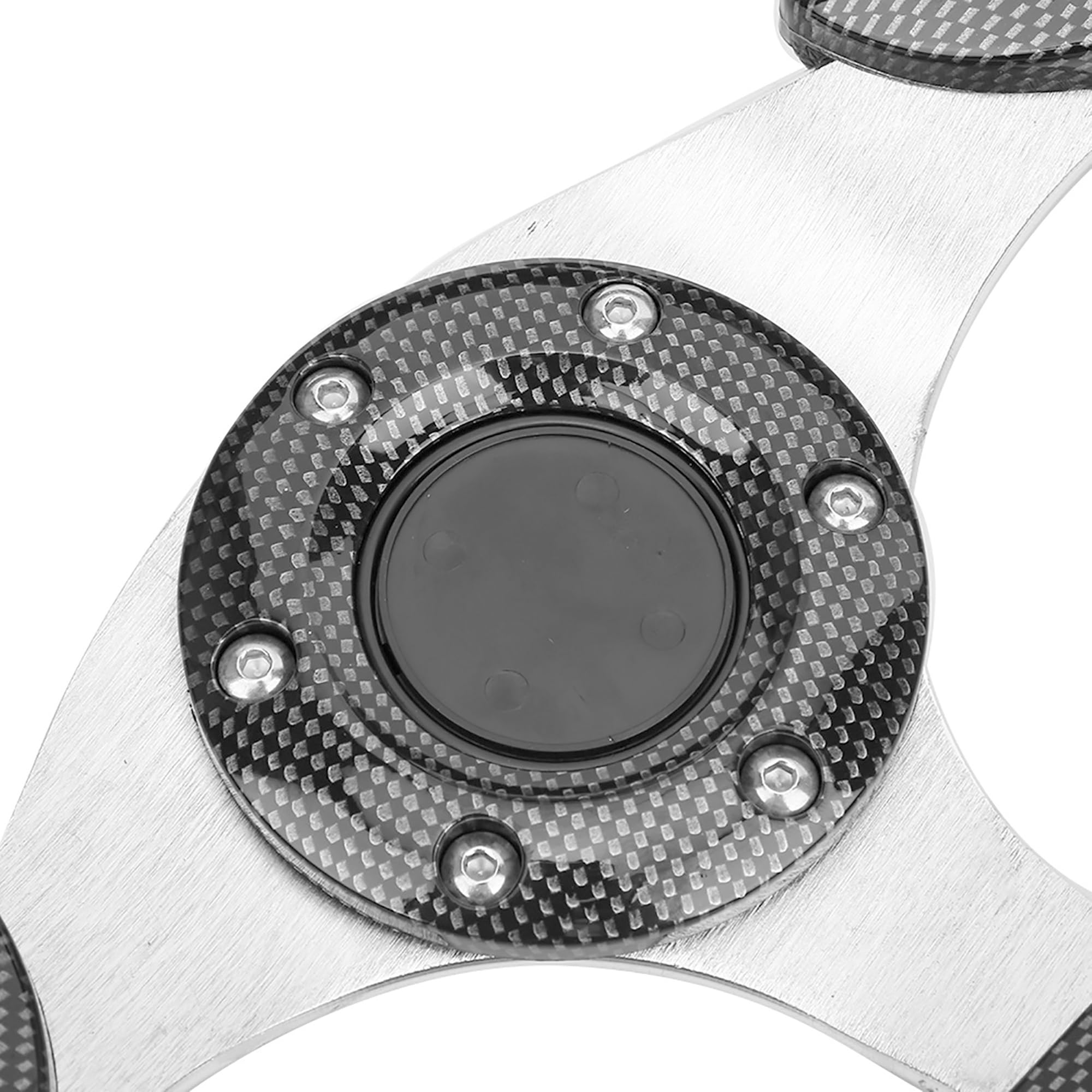 Volante Deportivo 320MM Universal para Coche Estilo Fibra de Carbono con Botón de Bocina, Actualización del Volante de Carreras, Modificación del Interior del Coche