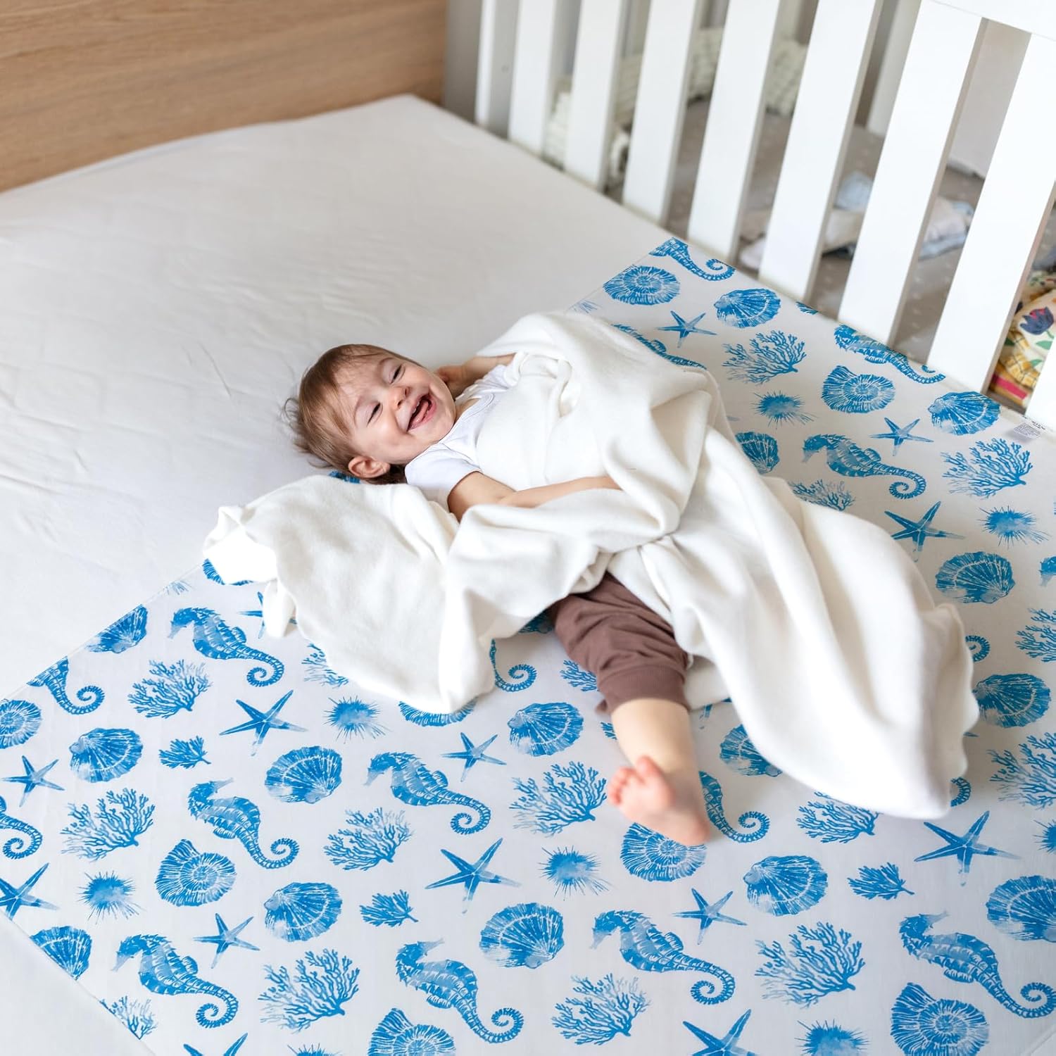 MooMoo Baby Waterproof Potty Training Pad Nighttime Reusable Underpad Mattress Sheet Protector Mat Leakproof Pee Pad for Kids Bedwetting