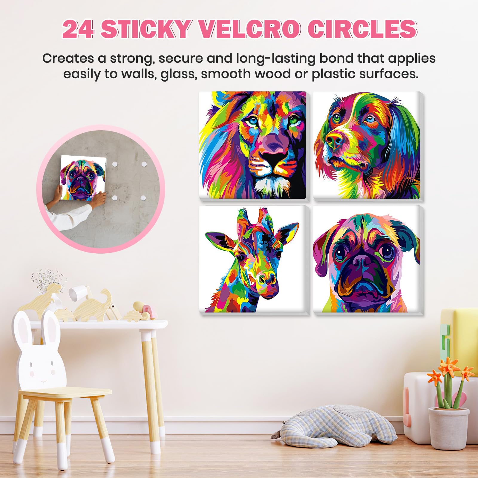 Peinture Nuero Adulte 4 Kits Peinture Par Nuéros - Toile 20x20c