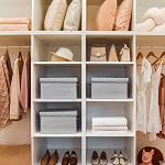 GRANNY SAYS Storage Bins with Lid, Foldable Storage Baskets for Shelves, Pack of 3 Fabric Storage Bin with Lid, Decorative Storage Boxes with Lids for Organizing Closet, Clothes Storage Box with Lid
