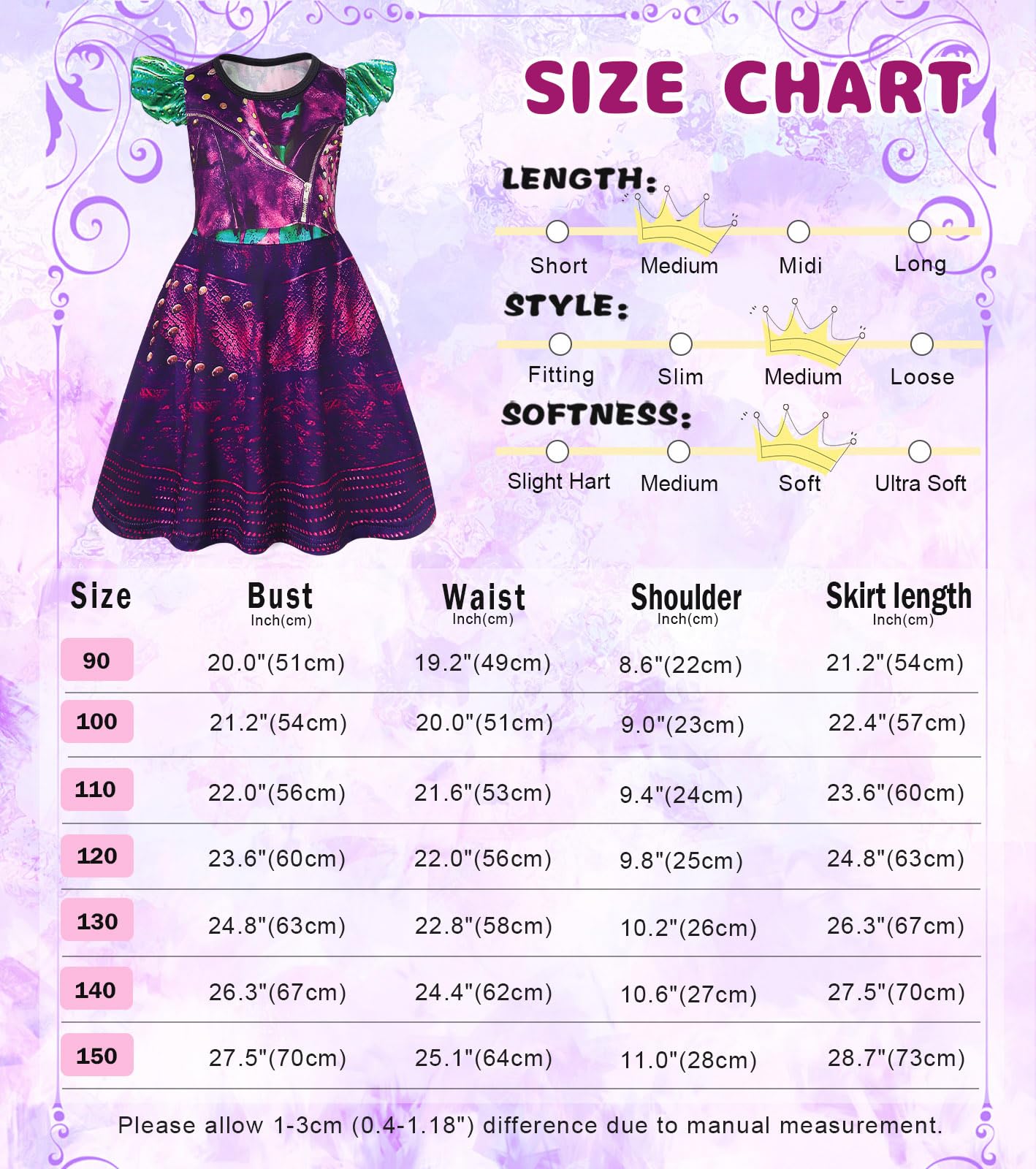 AmzBarley Princess Dress Up for Girls Halloween Costume Kids Toddler Birthday Gifts 1-10 Years — view 7
