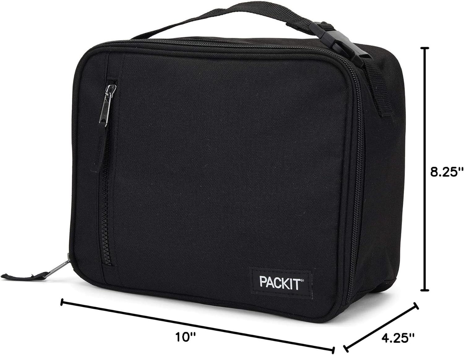 PackIt Freezable Lunch Bag + Classic Lunch Box Bundle (Black)