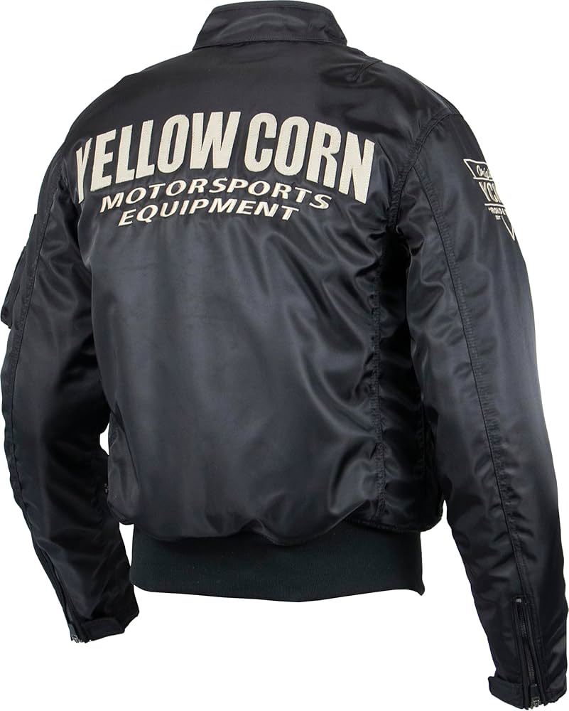 イエローコーン バイク ジップジャケット LL ブラック YELLOW CORN YeLLOW CORN イエローコーン 2024-2025秋冬モデル YB-4313