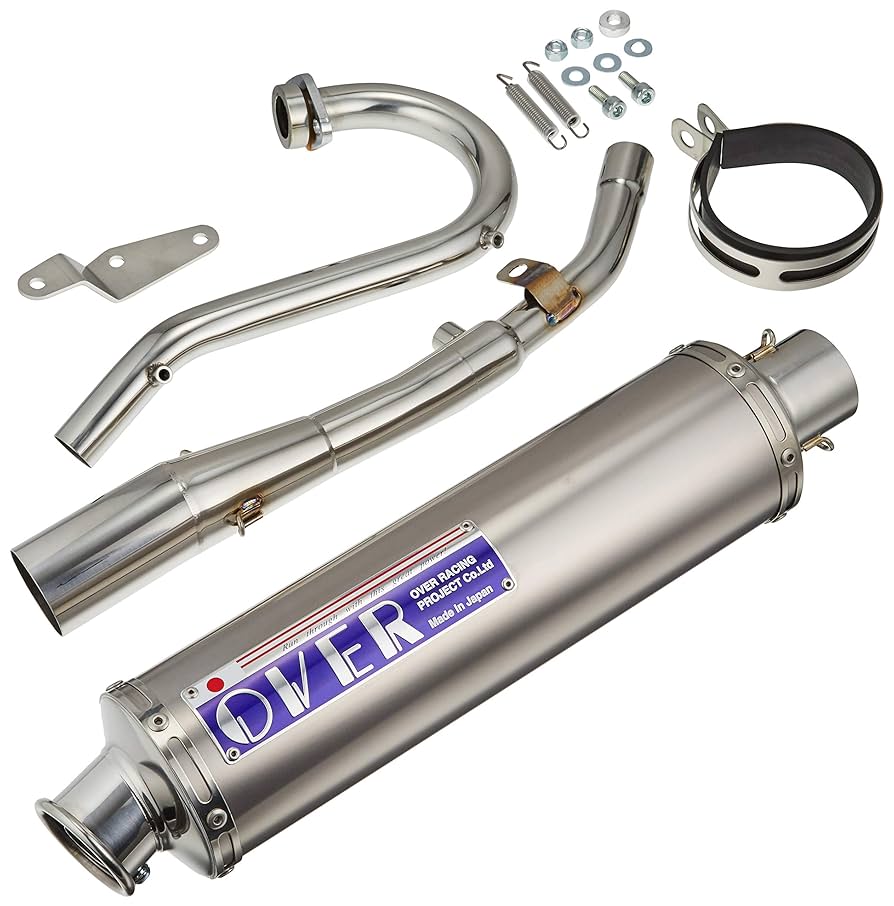 OVER オーヴァー KLX125・D-TRACKER125☆新品エキパイ OVER RACING オーヴァー ステンチタン マフラー KLX125・D