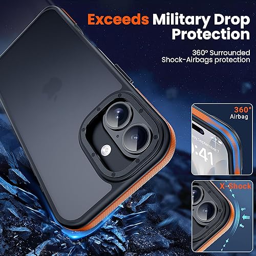 Miniatura 131 de Funda para iPhone 12, a prueba de golpes, para iPhone 12 Pro, protección contra caídas de grado militar, parte trasera dura, delgada, translúcida