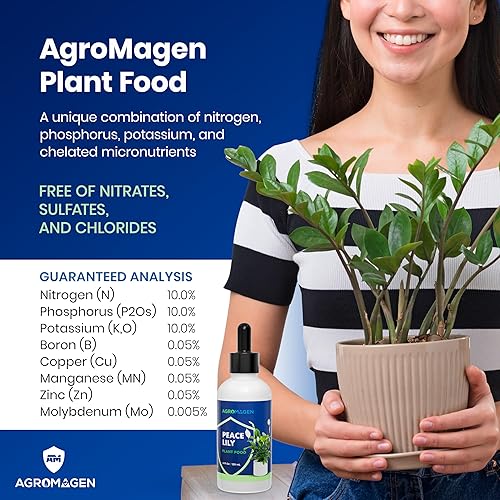 Miniatura 5 de AgroMagen Peace Lily - Alimento vegetal con nutrientes esenciales y micronutrientes quelados, fertilizante líquido de 4 onzas líquidas