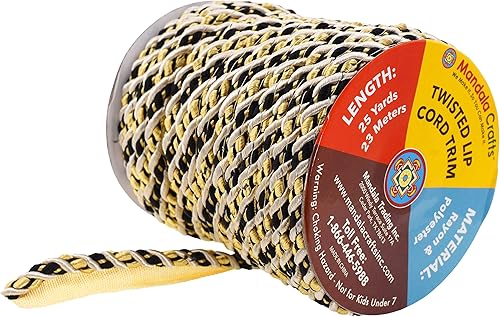 Miniatura 10 de Mandala Crafts The Yard - Cordón de labio retorcido para almohadas de costura, tapicería, borde de costura