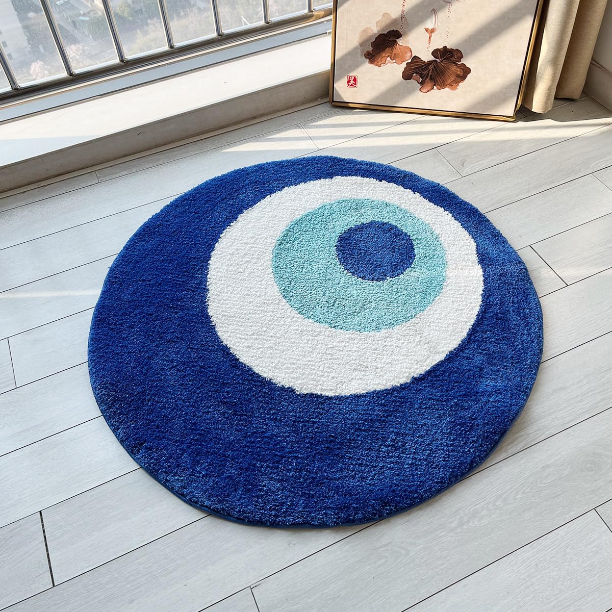 Tapis minimaliste de chambre en peluche, décoration d'intérieur fait main