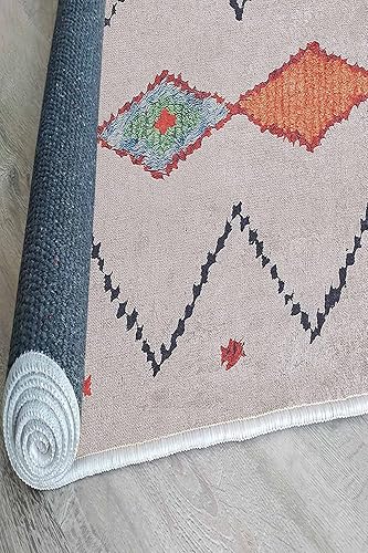 Miniatura 7 de LaModaHome Alfombra antideslizante - Alfombra escandinava suave, lavable a máquina, para dormitorio, interior y exterior, resistente a las manchas,