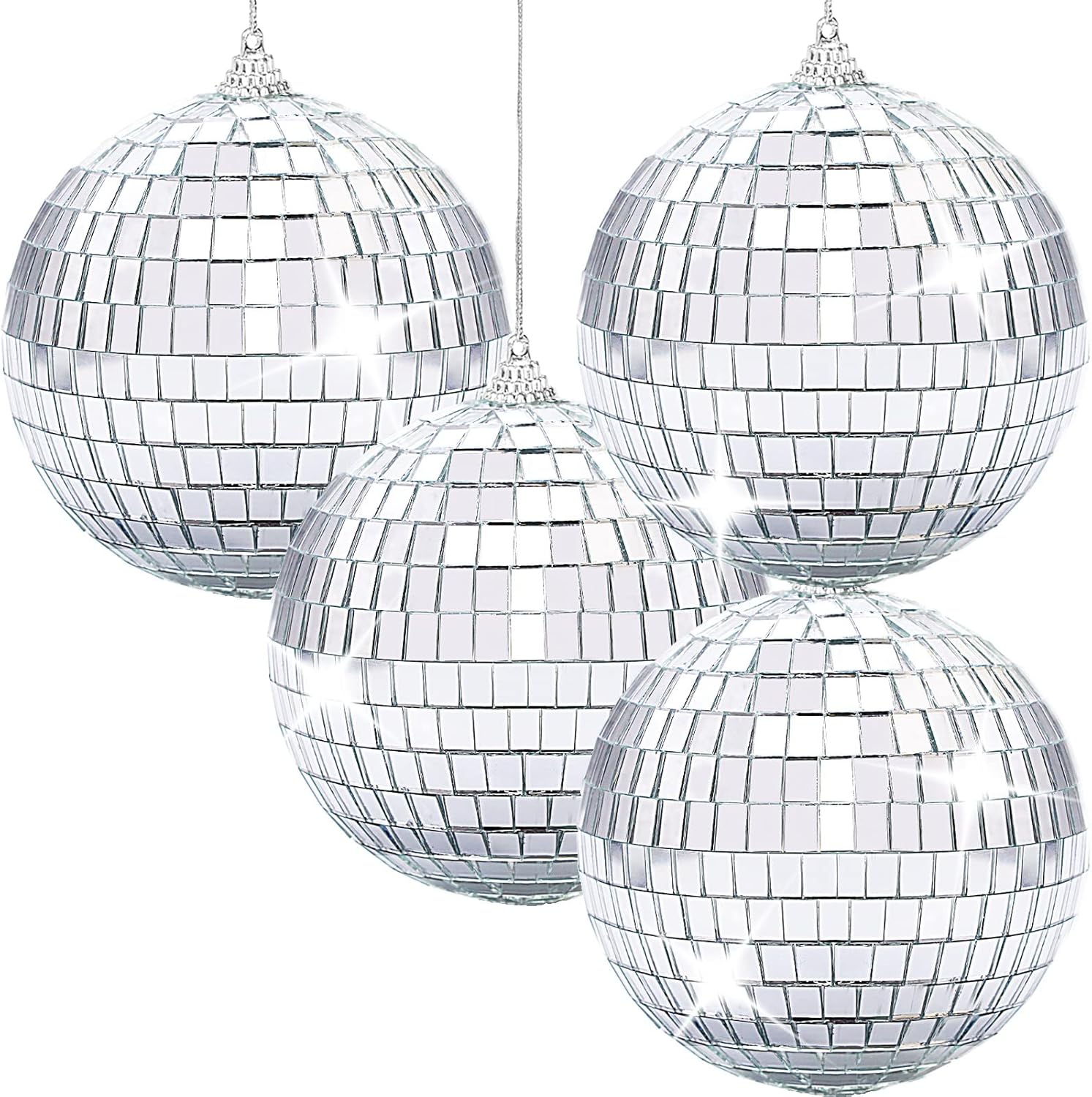 Newmemo Mirror Disco Ball 4" Inch 4Pack Reflective Mirror Ball