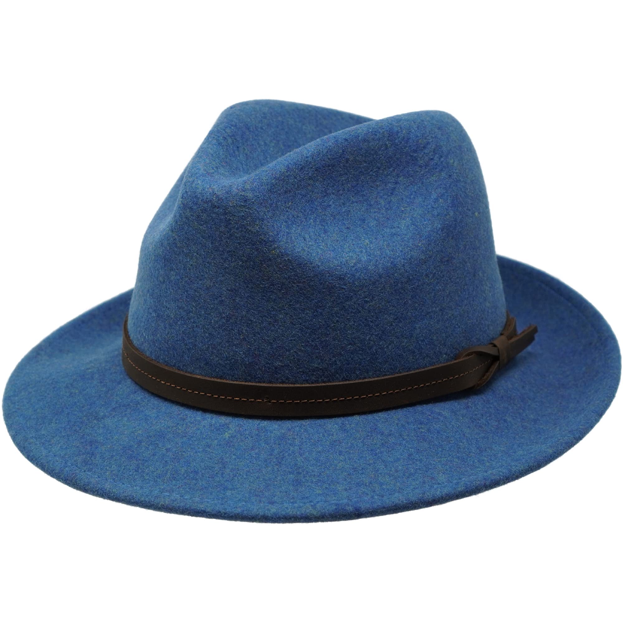Borges & Scott Stoker Felt Hat - Blue Melange - 60cm (L)