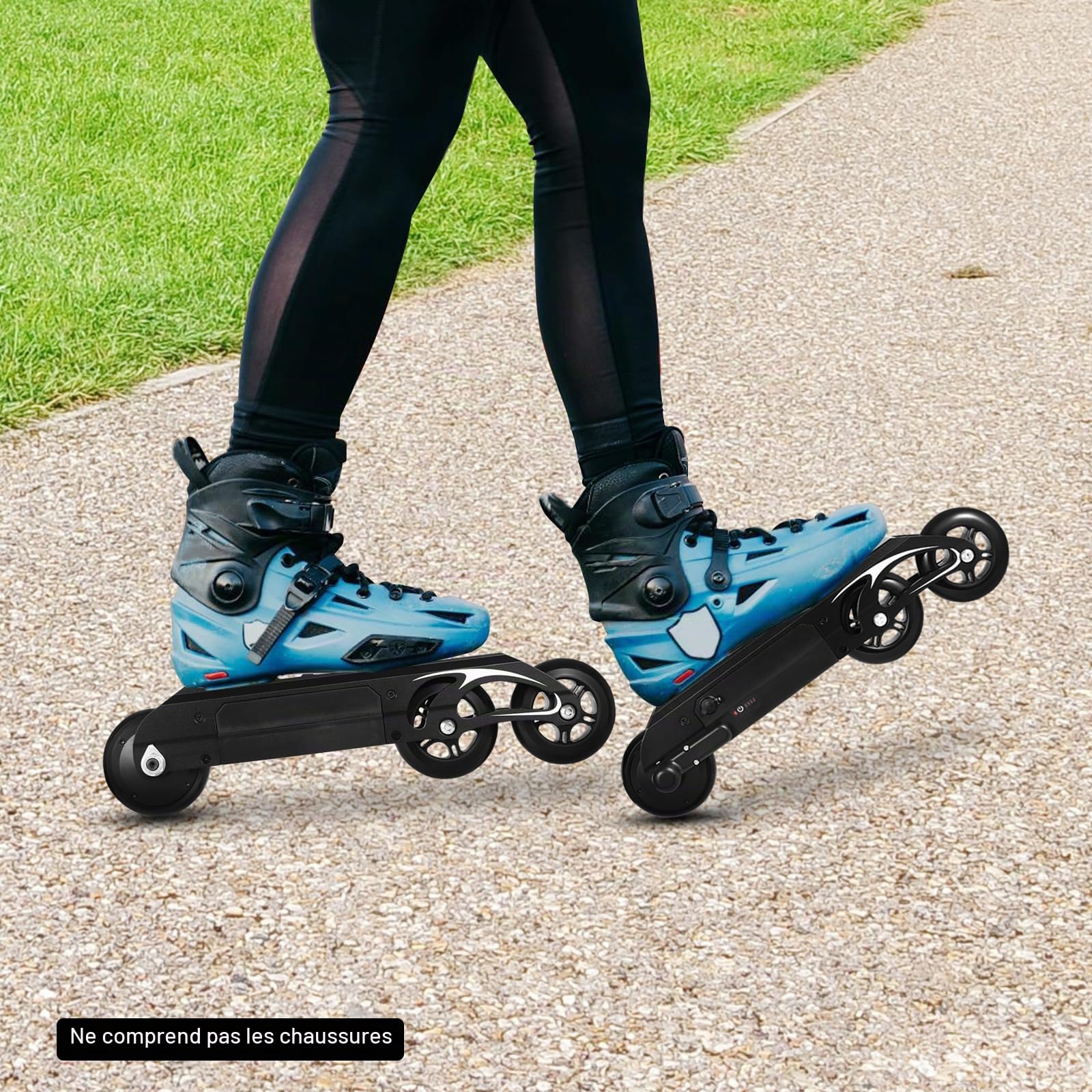 Kit de patins à roulettes électriques à double traction avec télécommande 2,4 G 100 W Patins à roulettes télécommandés pour l'extérieur, kit moteur à moyeu électrique skateboard roues