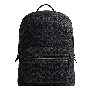 Coach Charter Backpack, Black Denim
