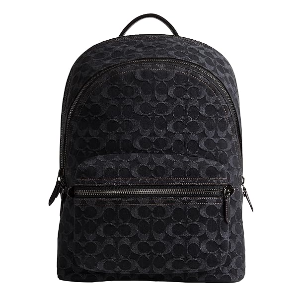 Coach Charter Backpack, Black Denim