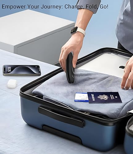 Miniatura 2 de Consasy Estación de carga inalámbrica 3 en 1, cargador inalámbrico magnético, cargador plegable 3 en 1, cargador de viaje para iPhone 15141312,