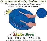 Vista 2 de Jumbie Jam - Kit de tambor de acero listo para usar, acabado azul con soporte de metal en Z