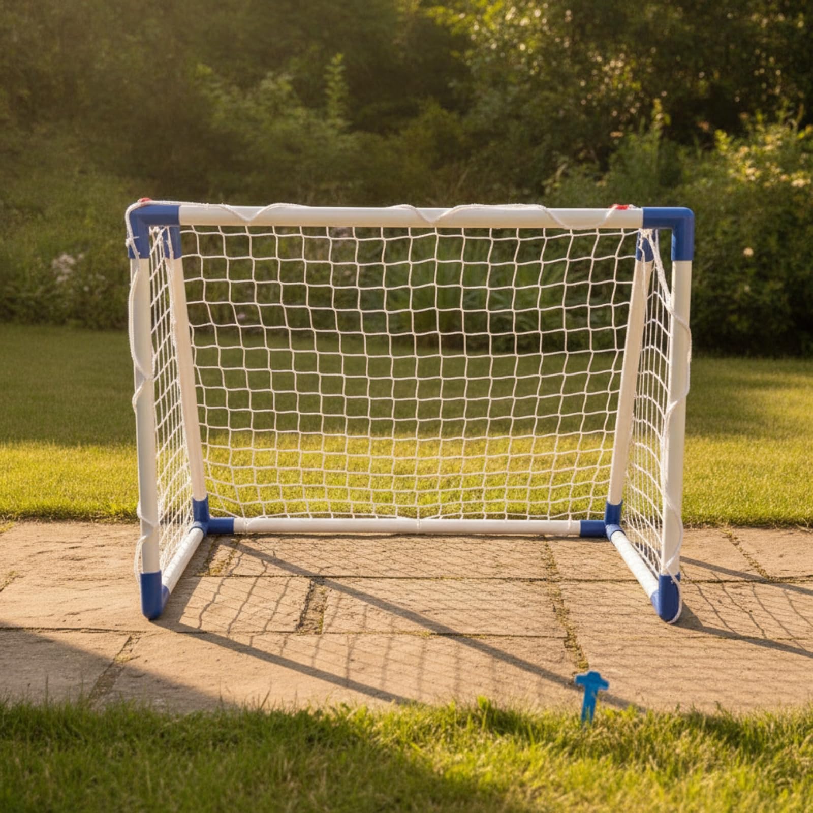 Porta da Gioco PVC Portatile con Calcio Rete Leggera Attrezzatura Sportiva per Bambini, Ragazzi, Allenamento, Spiaggia