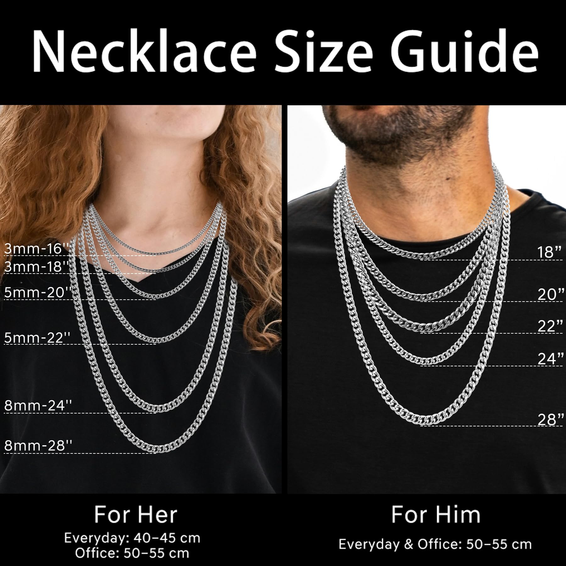 Collana con Croce da Uomo in Argento con Ciondolo Croce in Acciaio Inossibile con Croce Cristiana Gioilli per Uomini e Donne