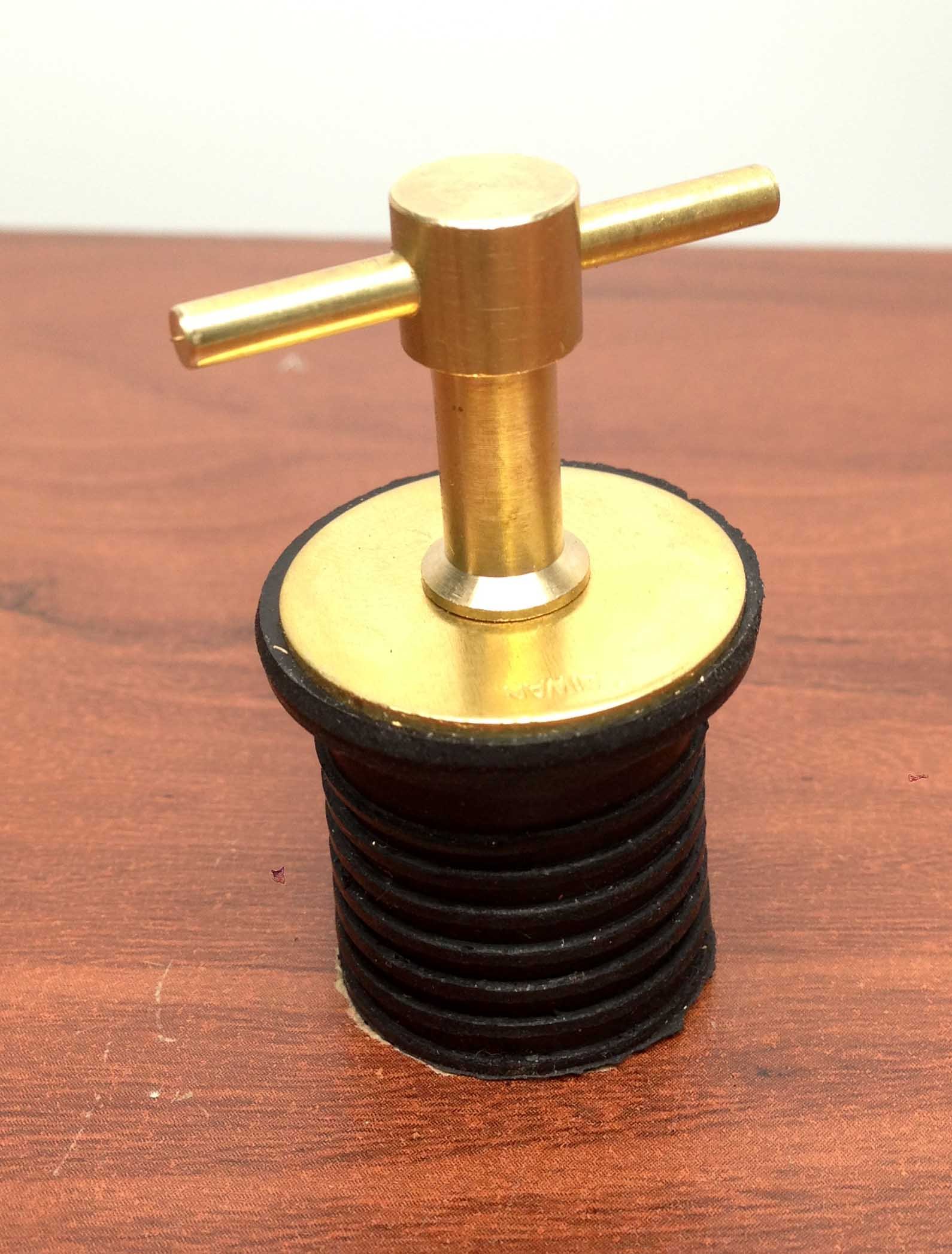 MARINE BOAT BRASS TWIST TOP DRAIN PLUG 1